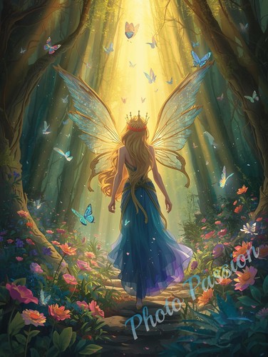 Poster fee foret magique - fee,