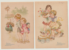 2 postcards children, turkey, doll in wheelchair - edition NEURO - pvg - gf
