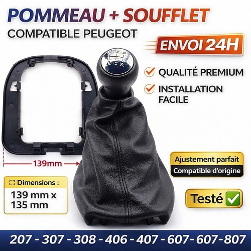 Pommeau vitesse soufflet - pommeau, +