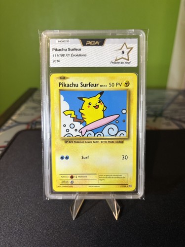 Carte pokémon pikachu - carte, surfeur