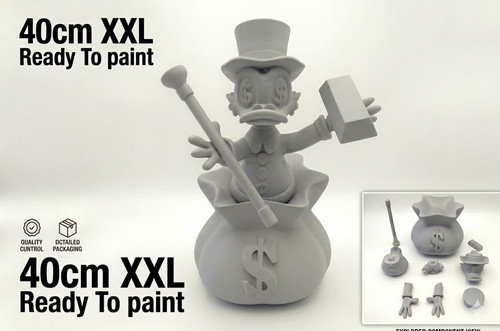 Statue canard milliardaire - statue,