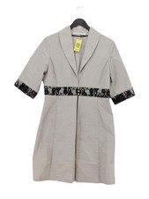 Linea Raffaelli Women's Coat UK 12 Green 100% Polyester Overcoat