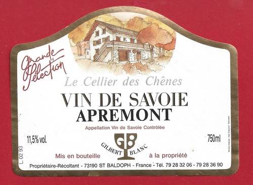 103 31étiquette vin savoie - 103-31Étiquette,