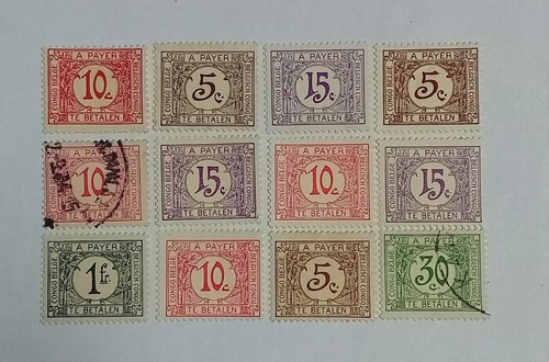 Timbres taxe congo belge - taxe,