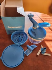 Tupperware Quick Chef Pro System Manual Food Processor #5578B-1 BLUE
