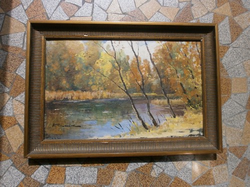 Huile sur panneau - panneau, ,