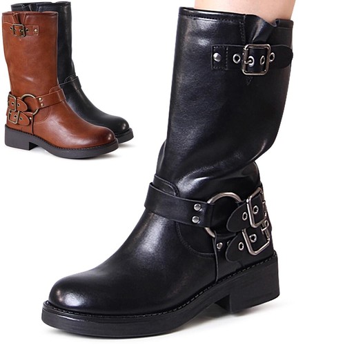Bottes biker pour femmes - bottes,