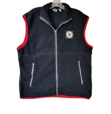Marlboro Unlimited Men's Gear Fleece Vest Medium Black Red Outerwear Compass