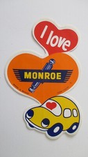 Autocollant sticker vintage I LOVE MONROE Amortisseurs automobile 13 cm / 8 cm