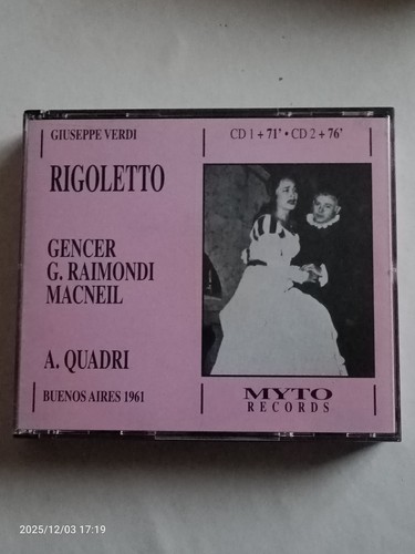 Verdi rigoletto - cd, –