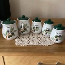 5 Pots À Épices Vintage