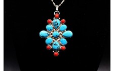pendentif en argent turquoise