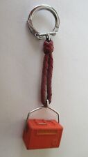 Keyring, 1960s, RED BAROCLEM BATTERY ACCUMULATOR Braided Leather Fastener