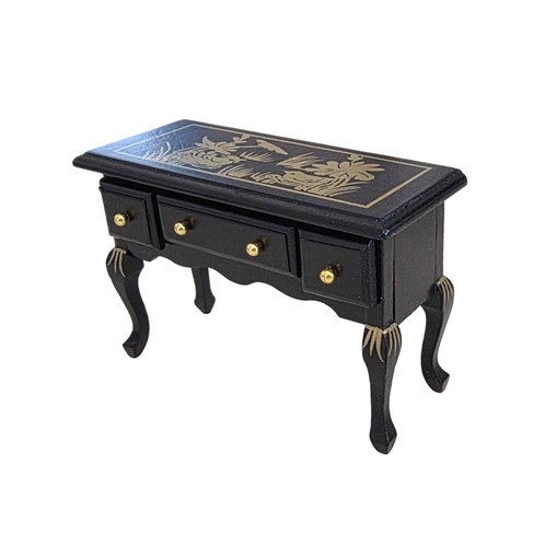 Table console noire or - table,