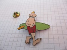 COMICS - LUCIEN MARGERIN - SURF - VINTAGE PIN - PRIVATE COLLECTION - us1
