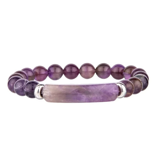Bracelet perles améthyste - de,