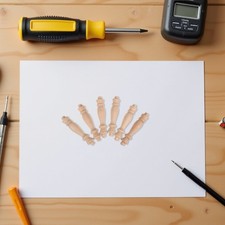  Lot de 6 piliers romains en