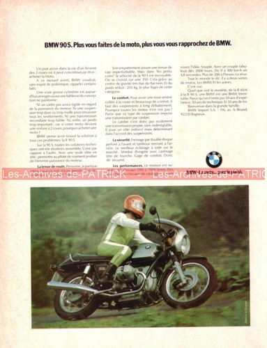 Publicité bmw r90s r90 - publicité, r90/s