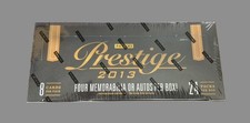 2013 PANINI PRESTIGE FOOTBALL HOBBY BOX FACTORY SEALED 4 AUTO'S/RELICS 24 packs