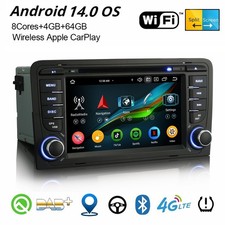 Android 14 DAB+ Autoradio pour AUDI A3 S3 RS3 RNSE-PU Navi CarPlay WiFi 64Go DVD