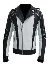 Michael Jackson Thriller Black & White MJ Pepsi Genuine Leather Jacket / Vest
