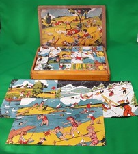 JEU DE CUBES ANCIEN EN BOIS -