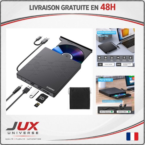 Lecteur dvd externe usb - lecteur,