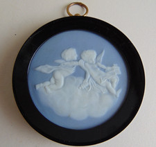 Petit cadre rond porcelaine