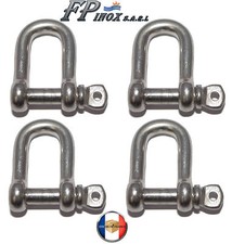 Manille droite 5mm libre ( Lot 4 Pièces ) inox 316
