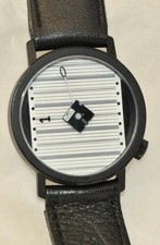 Akteo J.C. Mareschal Round Black Enamel Computer Science Animated Watch