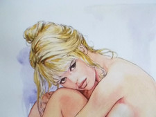 Milo Manara ( Art Print )  "  Hommage a Brigitte Bardot "  ( 45 x 32 cm )