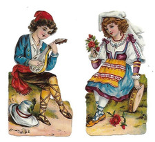 2 anciens chromos découpis