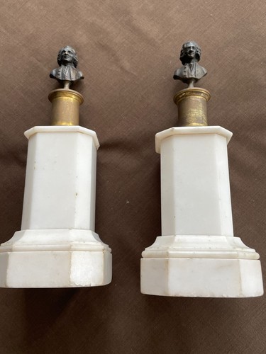 Bustes bronze sur socle - sur,