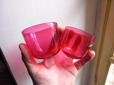 Paire6 Verrine Rouge Verre de