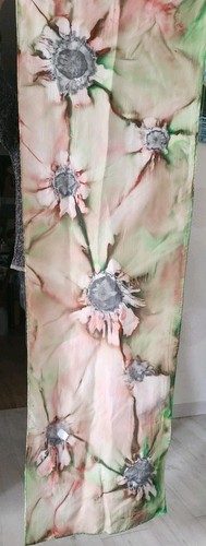 Foulard soie peint - foulard,