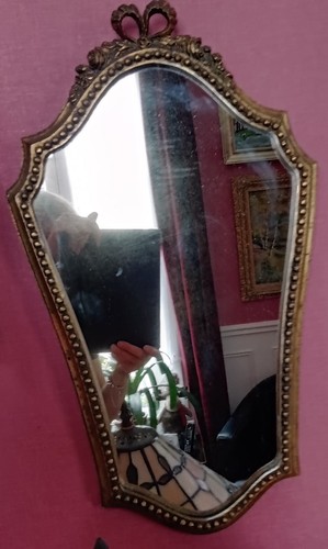 Ancien miroir ovale mural - ovale,