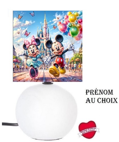 Lampe chevet minnie et - lampe, de