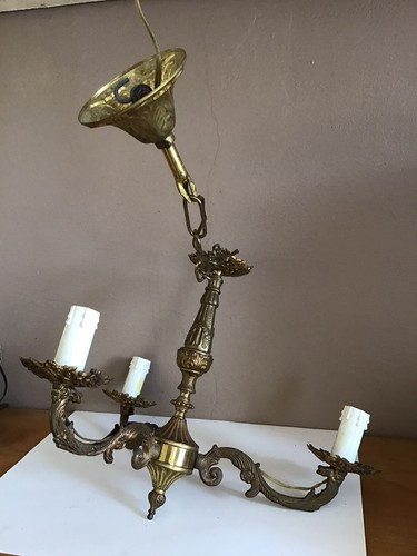 Ancien lustre laiton ou - ancien,