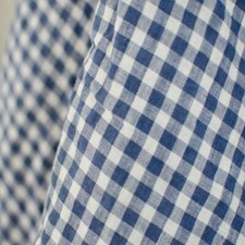 Lin lavé Elise Vichy Azur [au demi-mètre]