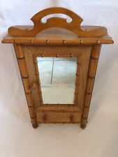 1920 DOLL ICE CABINET WOOD BLOND VARNISH imitation BAMBOO