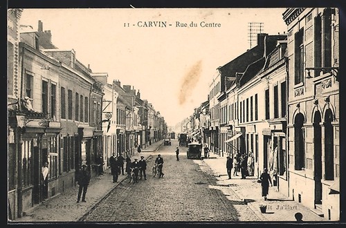 Cpa carvin rue centre - cpa,