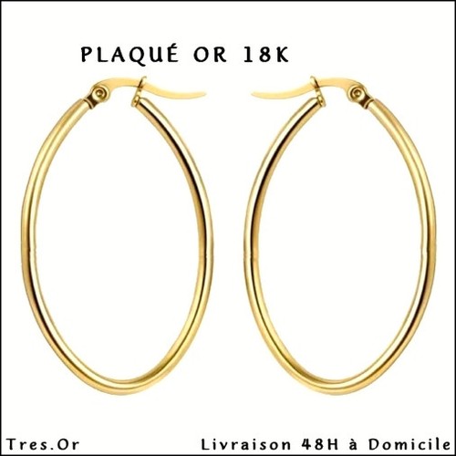 Plaqué 18k boucles - or,