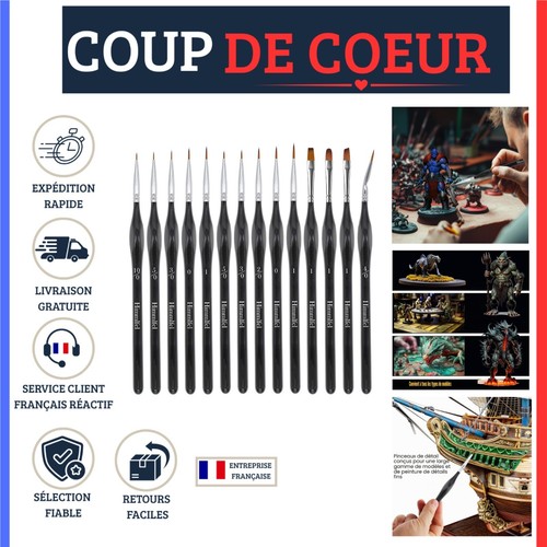 Lot pinceaux fins - de,