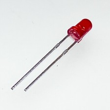 [25x] Light Bulb Emitting Diode LED Ø 3mm Red 2 Pin