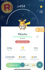 Shiny Pikachu Holiday 2020 Costume Go Reg or 1M