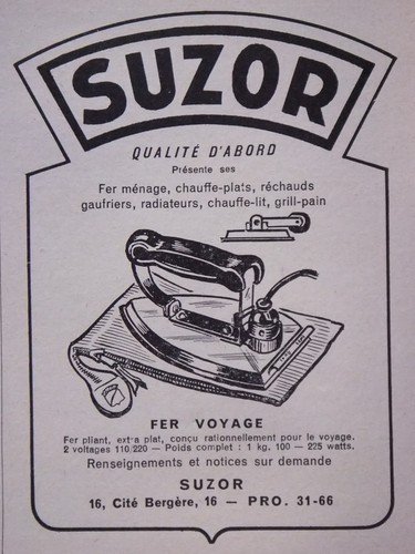 Publicité 1951 suzor - publicitÉ,