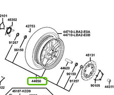 JANTE AVANT (ARGENT) KYMCO