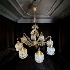 Lustre ancien en étain avec