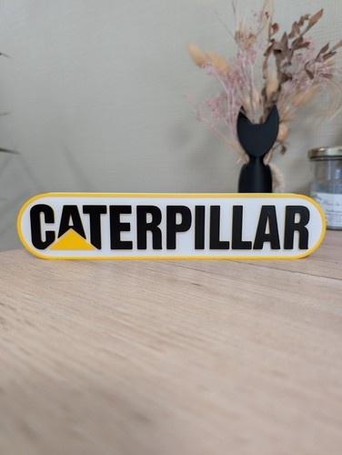 Logo caterpillar cat plaque - 3d,