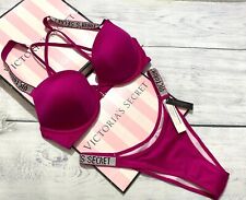 Victoria's Secret Shine Bracelet Natation Tissu Dur Pompes Lot Rose Brésilien +
